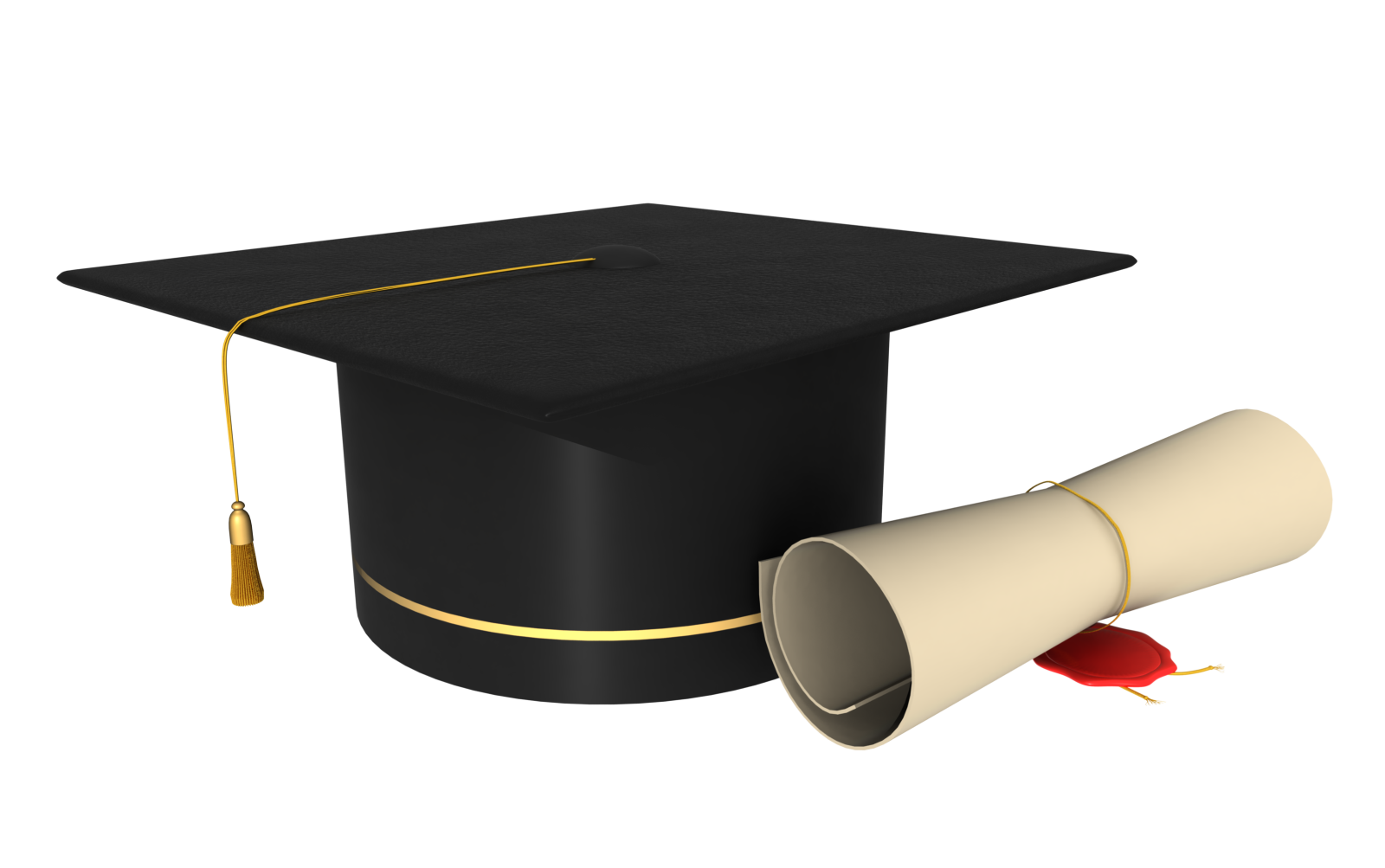 a graduation cap and diploma