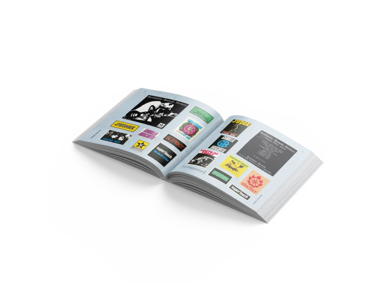 an open book with pictures on it