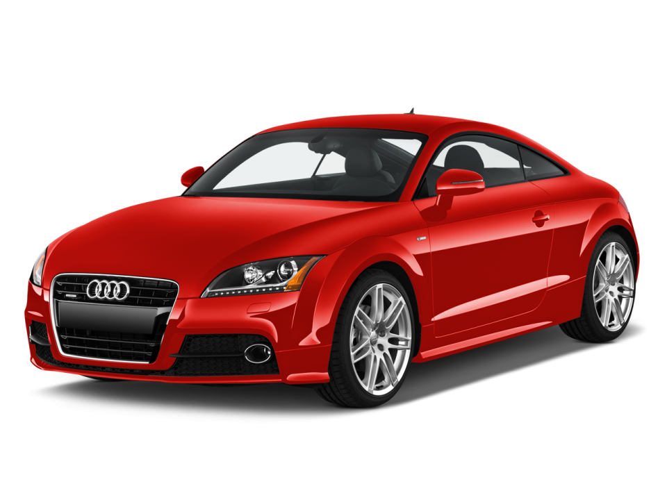 a red car on a white background