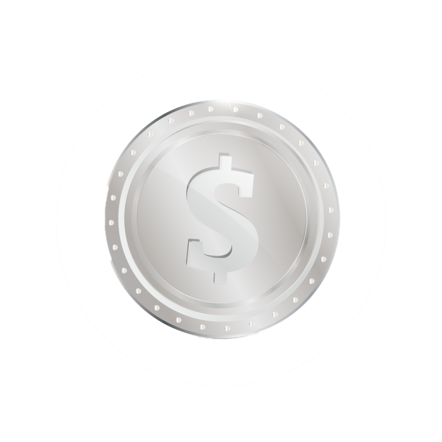 a metal plate with a dollar symbol on it