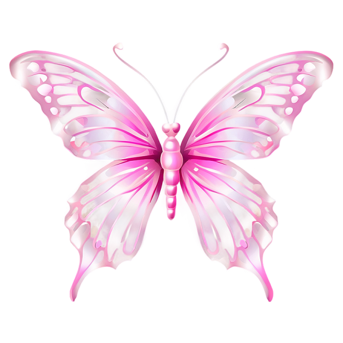 a pink butterfly on a white background