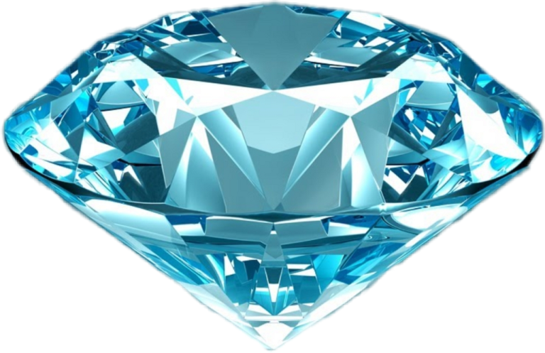 a blue diamond on white background