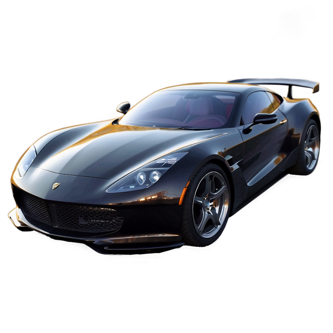 a black sports car on a white background
