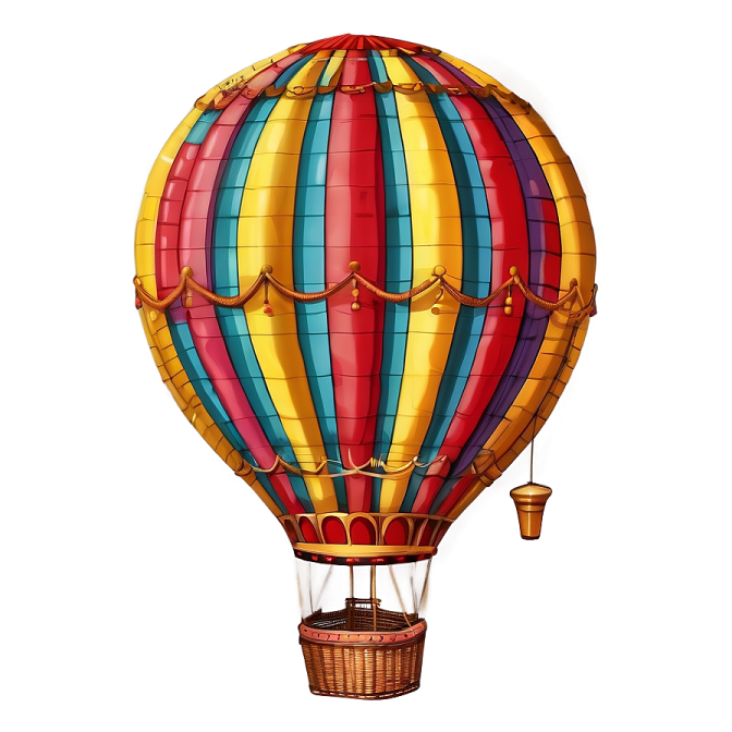 a colorful hot air balloon flying in the sky