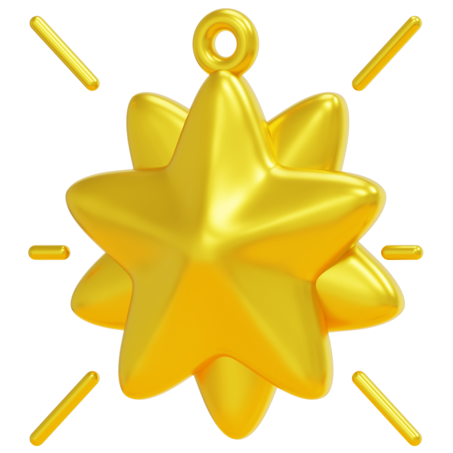 a gold star shaped object on a white background
