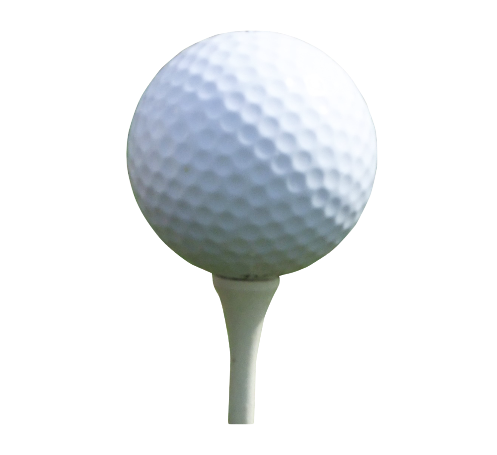 a golf ball on top of a tee
