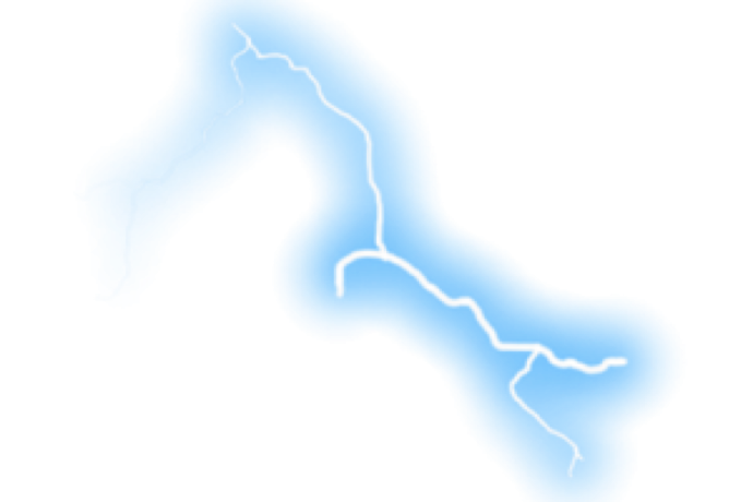 a lightning bolt on a white background