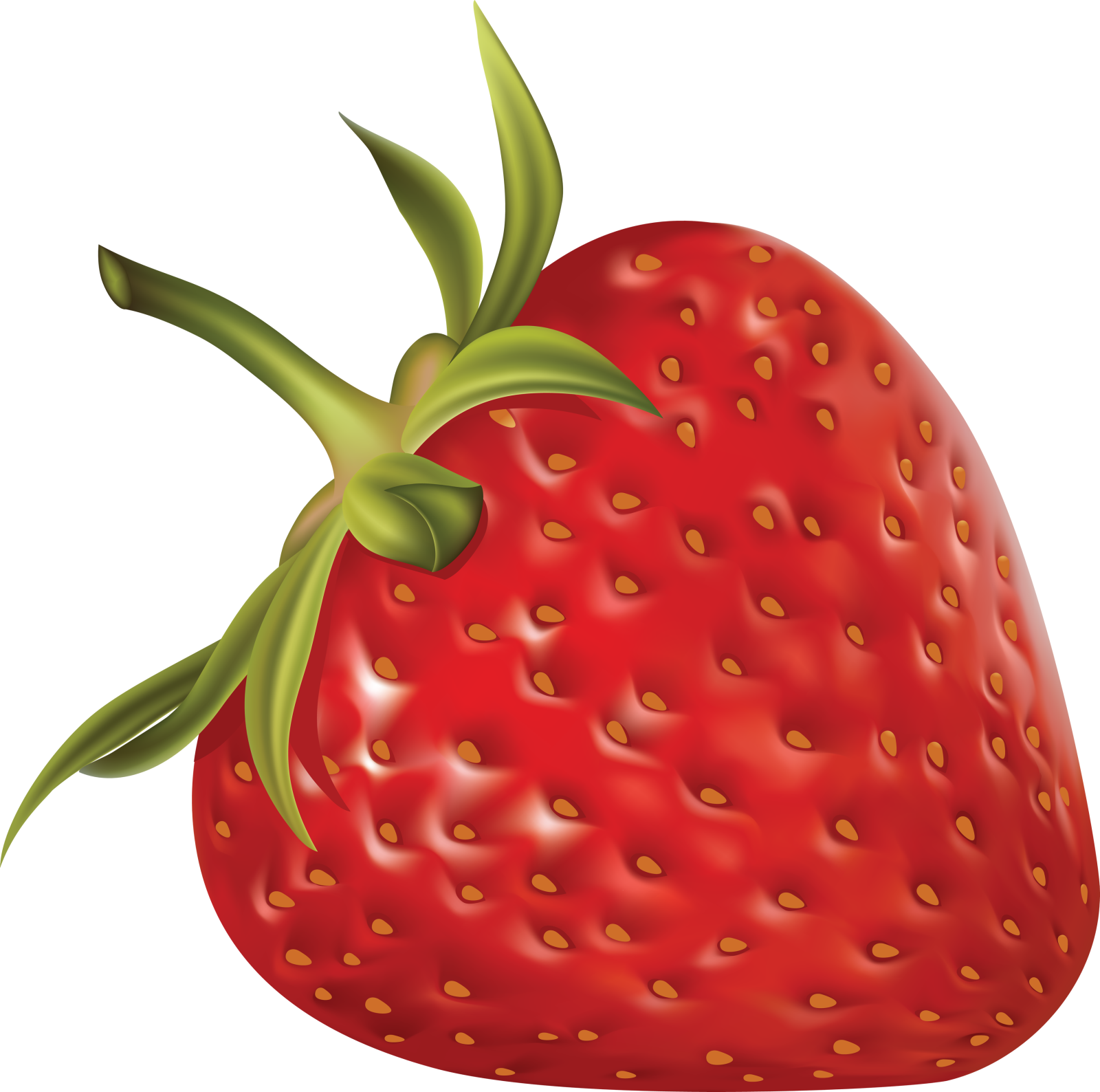 a red strawberry on a white background