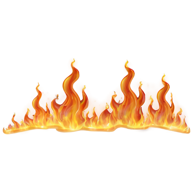 fire flames on a white background