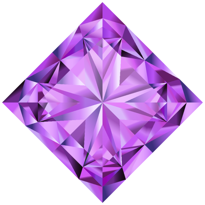 a purple diamond on a white background