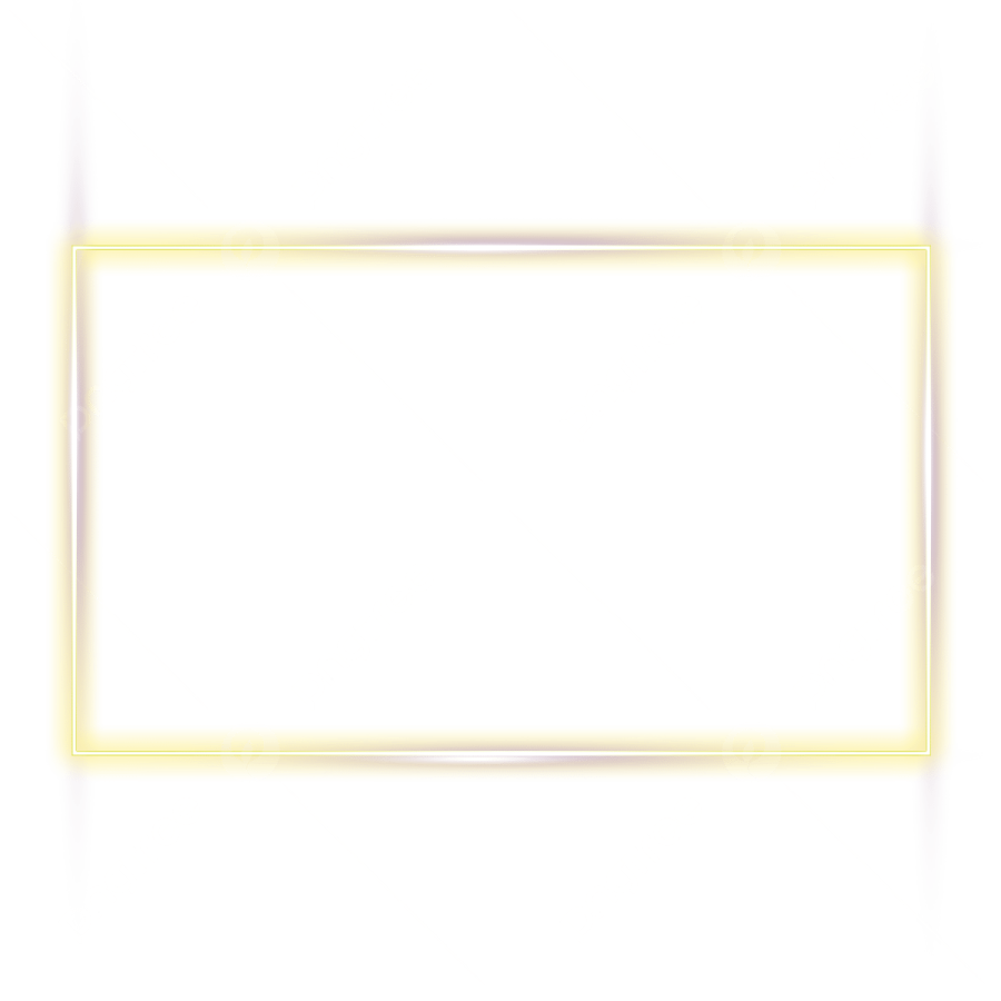 a white rectangular frame with a yellow light