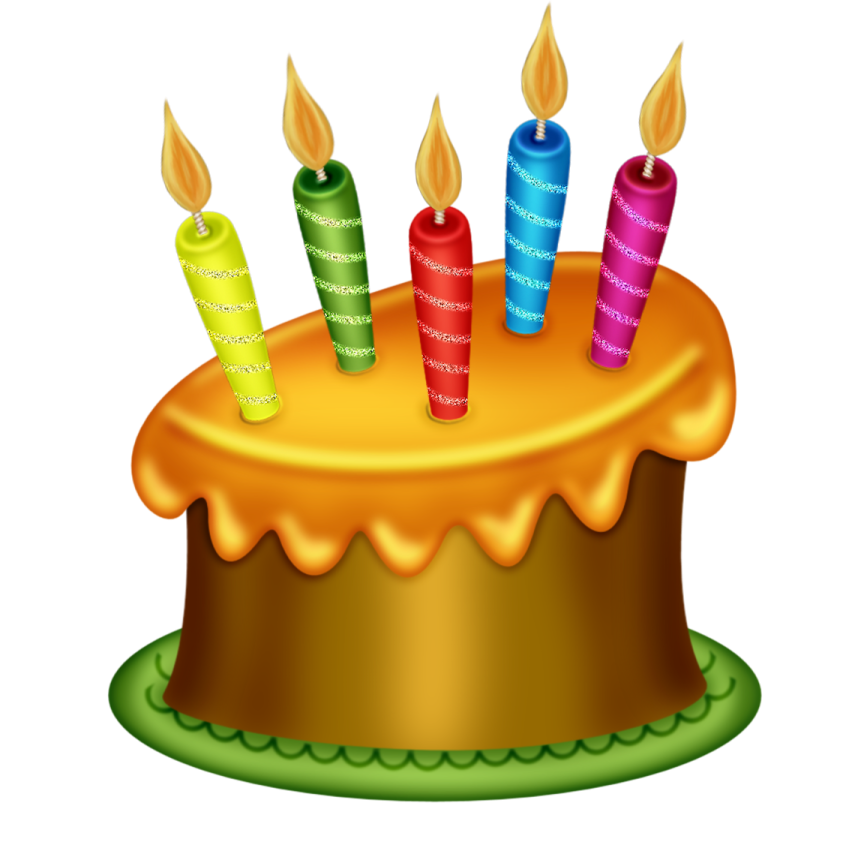 a birthday cake with candles on top
