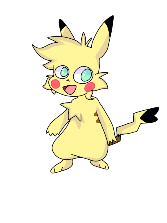 a drawing of a yellow pokemon