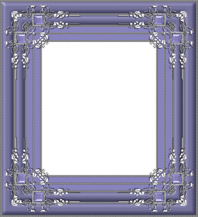 a blue frame with a floral pattern on it
