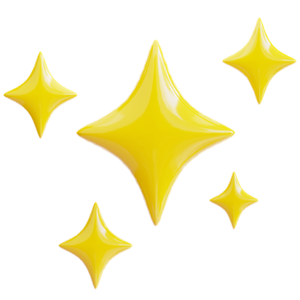 yellow stars on a white background