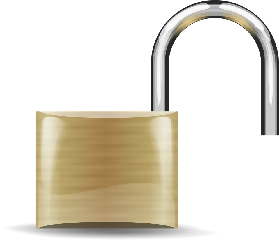 an image of a lock on a white background