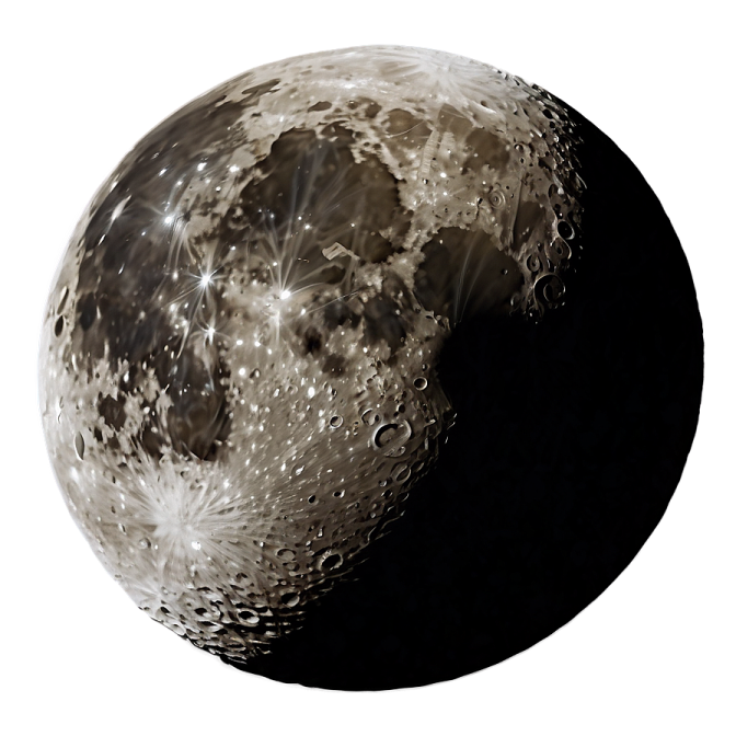 a black and white image of the moon