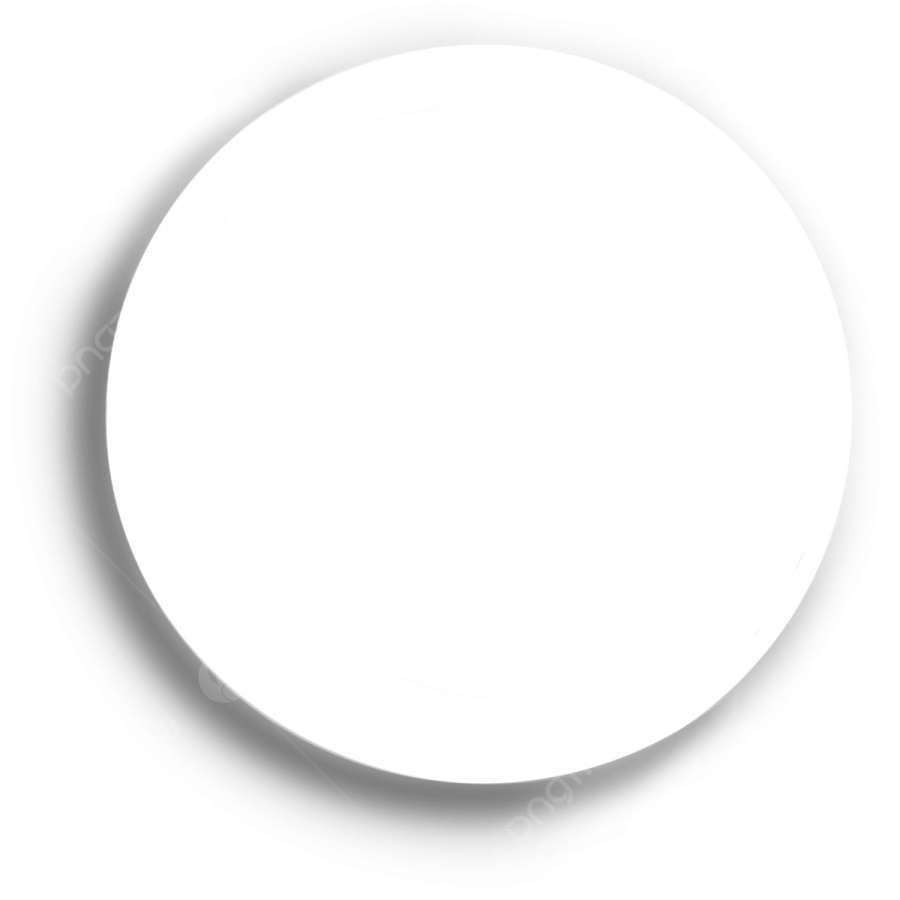 a white circle with a shadow on it