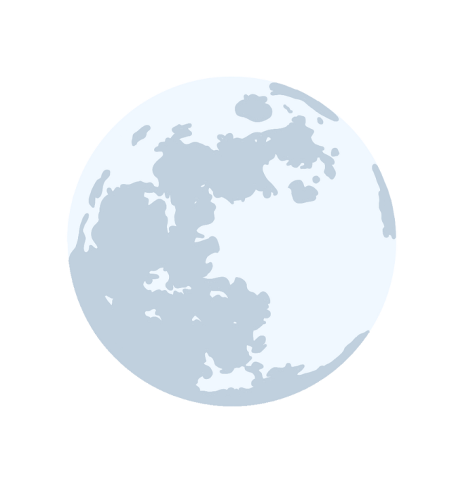 the moon with a white background