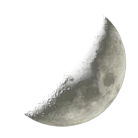 a drawing of the moon on a white background