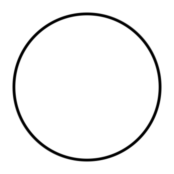 a black and white circle on a white background