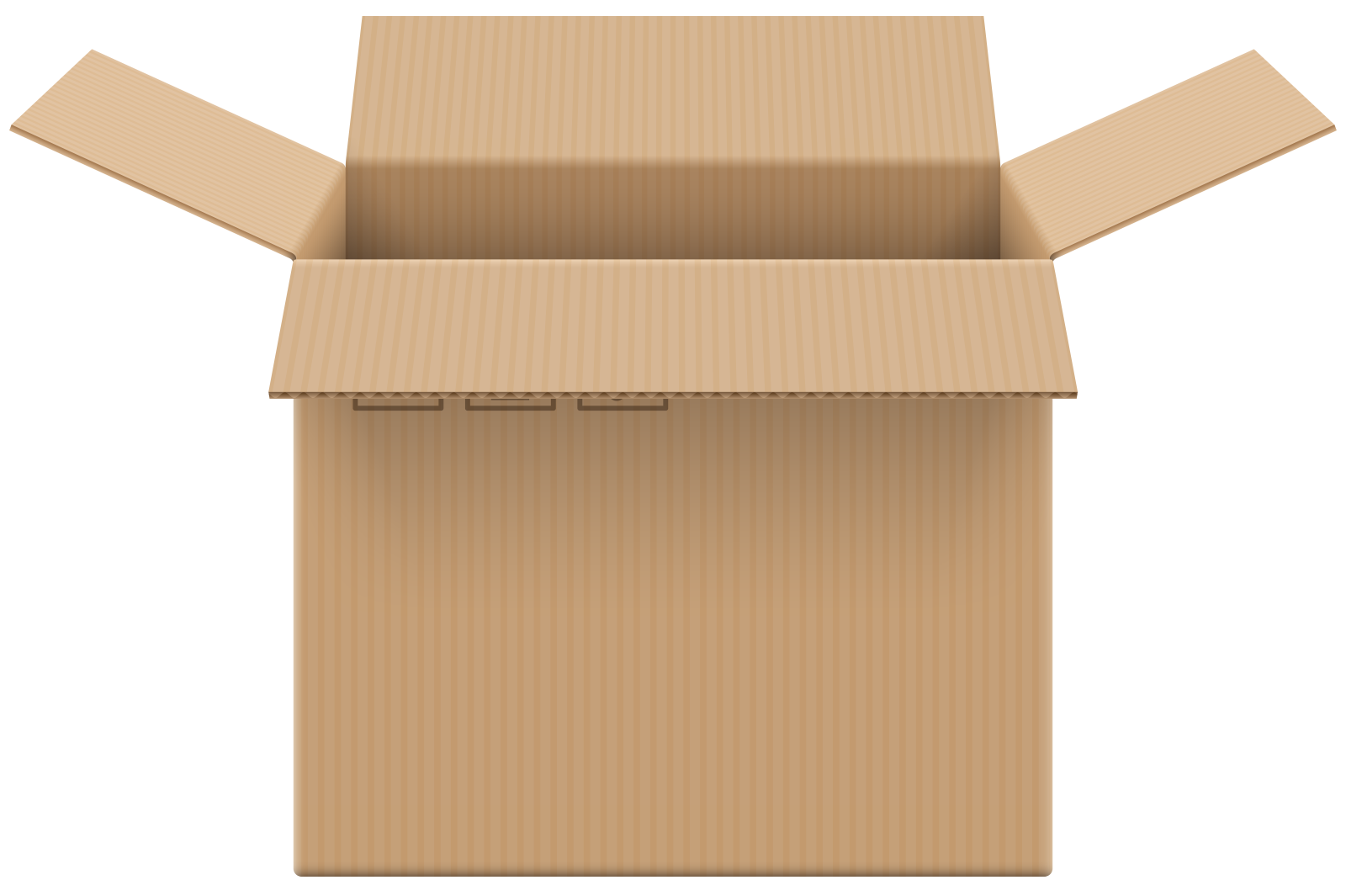 a cardboard box on a white background