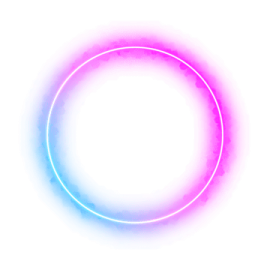 a neon ring on a white background