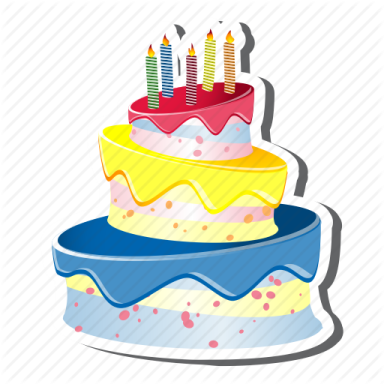 a birthday cake with candles on top