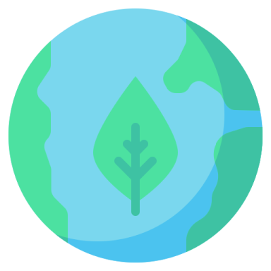 the earth with a leaf on it