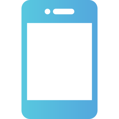 a smartphone with a blank screen
