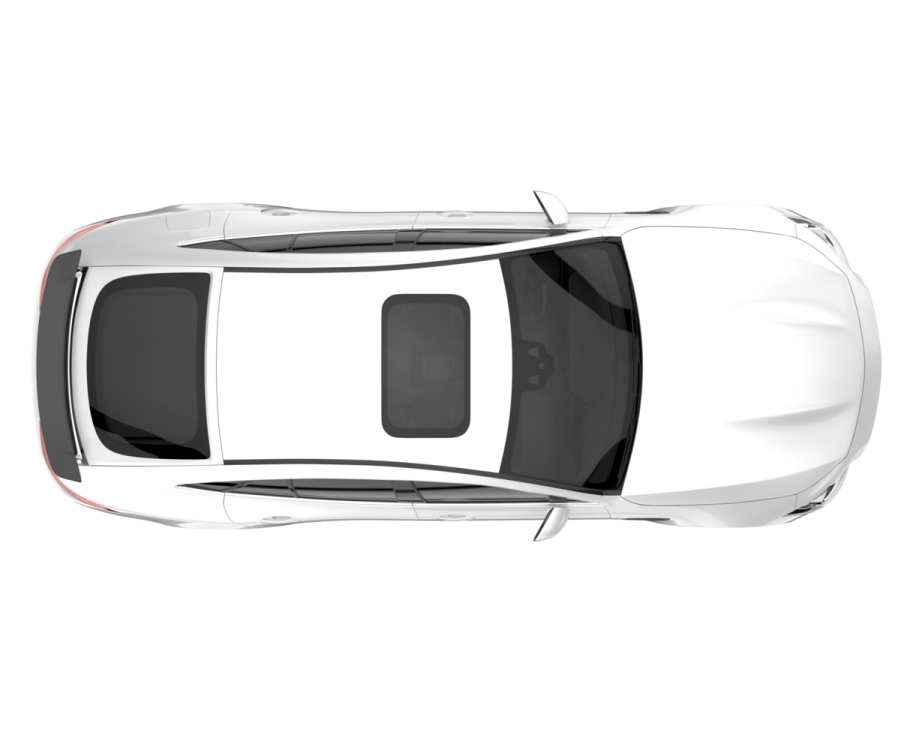 a white car top view from above