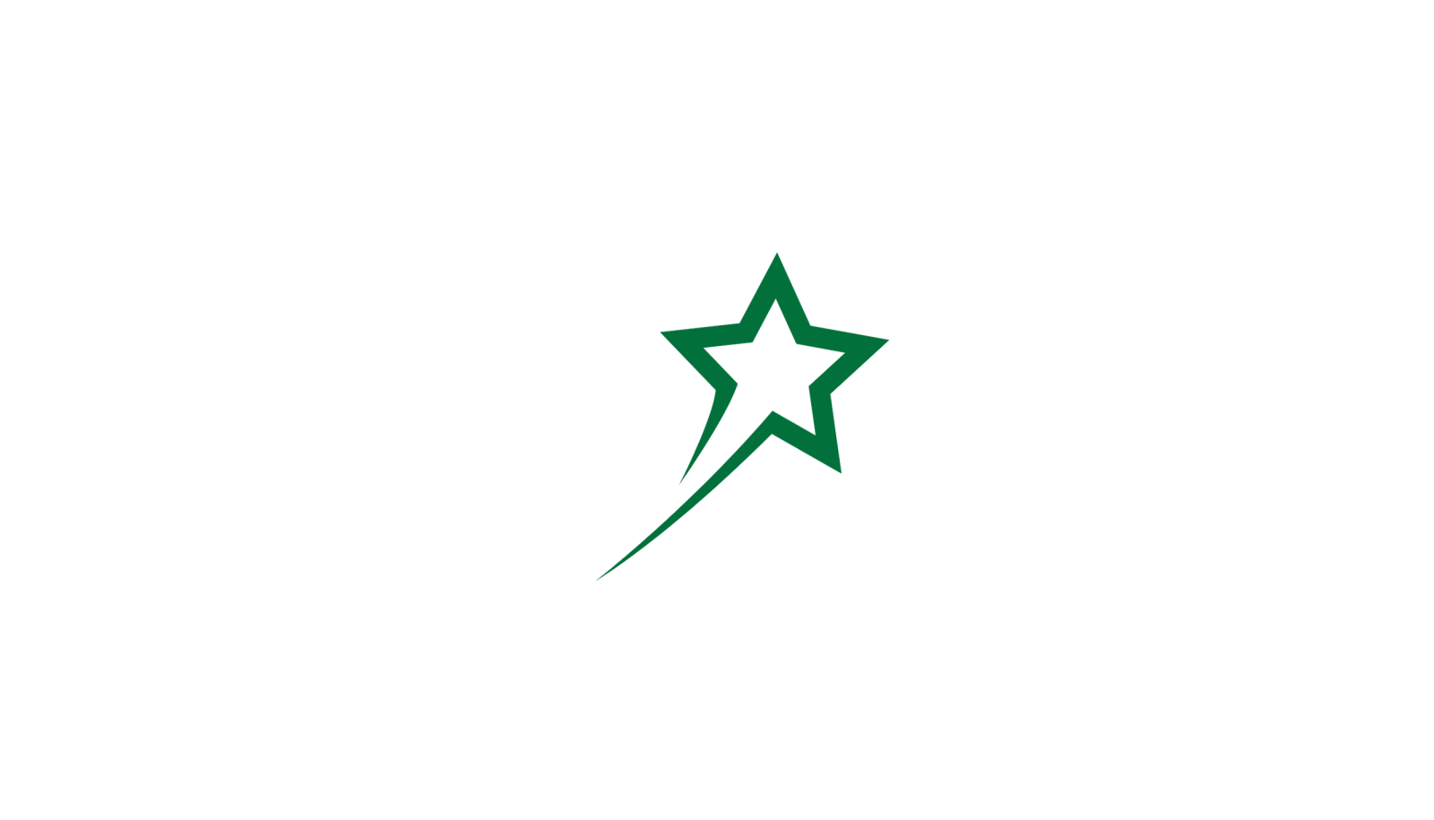 a green star logo on a white background