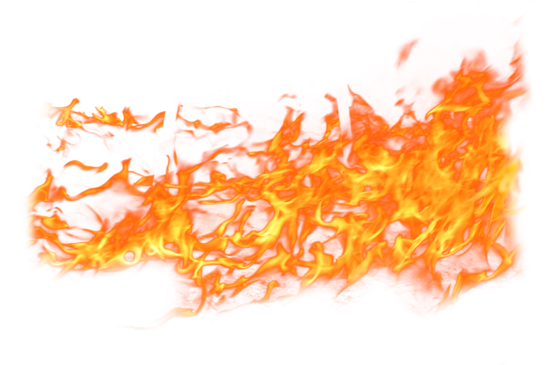 fire flames on a white background