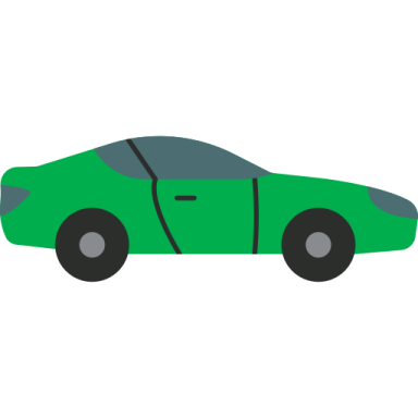 a green car