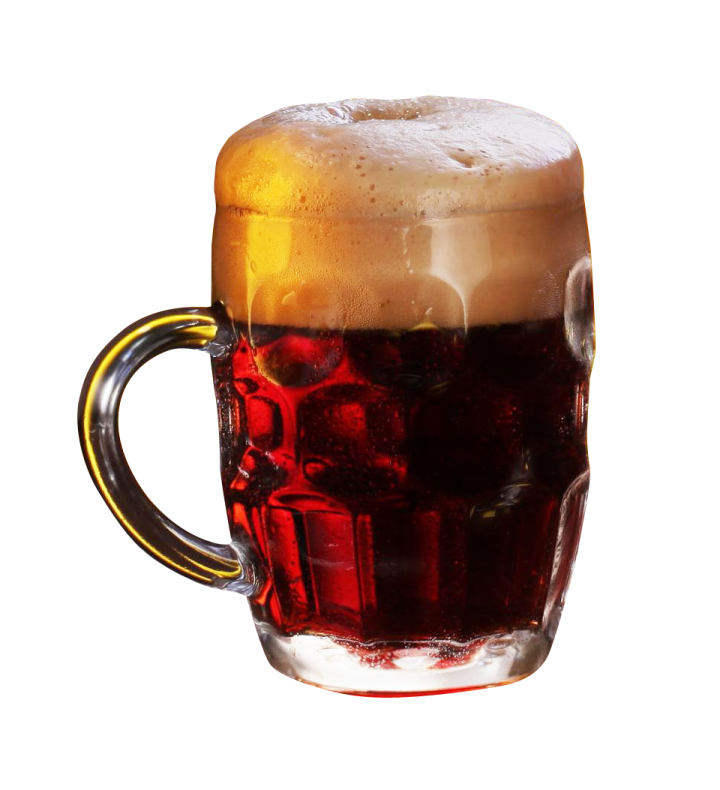 a glass of beer on a white background