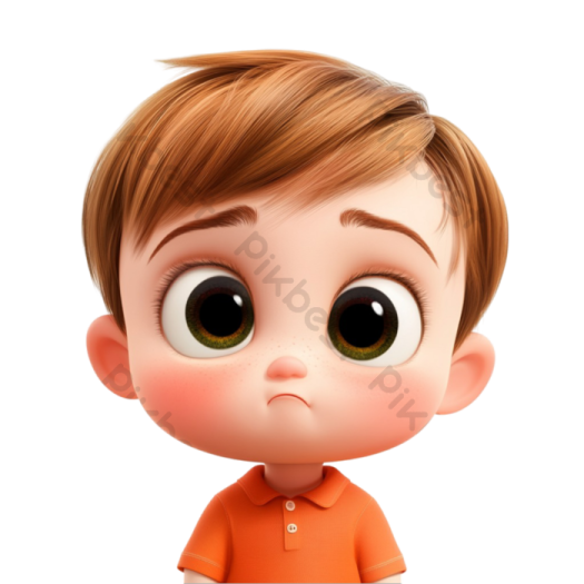 a little boy with big eyes and brown hair