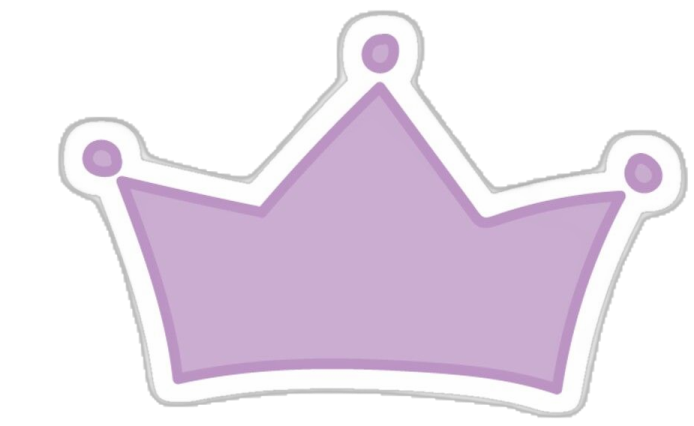 a purple crown on a white background