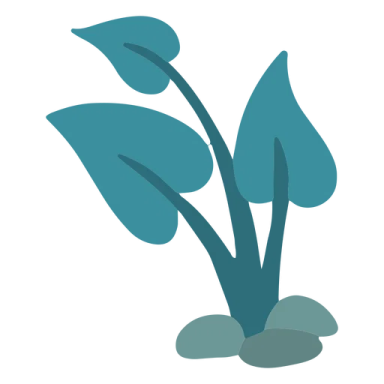 an illustration of a plant with leaves