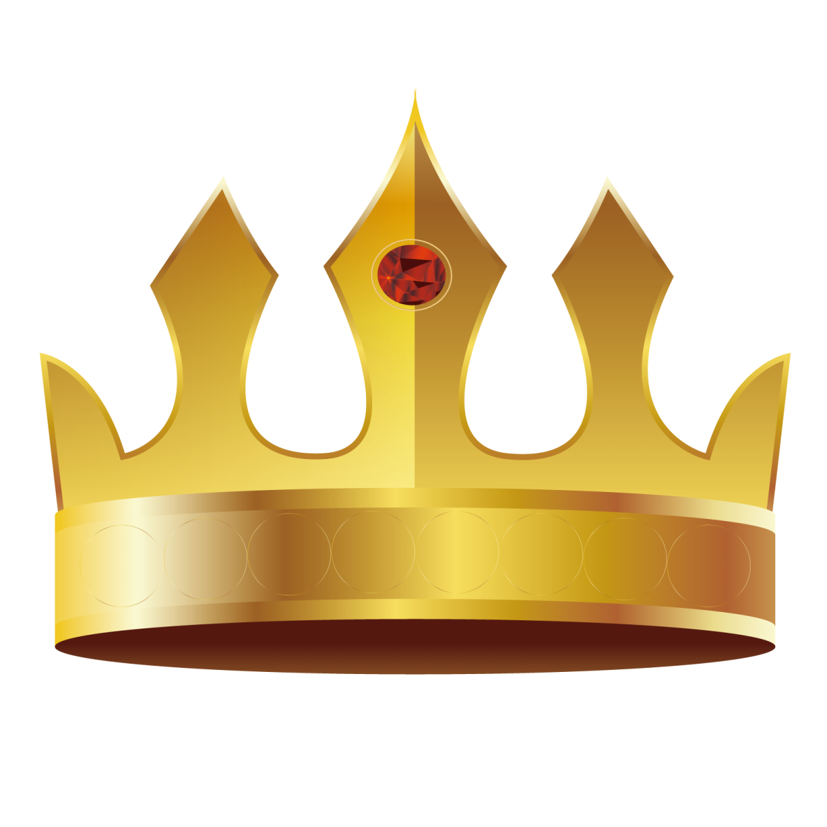 a golden crown on a white background