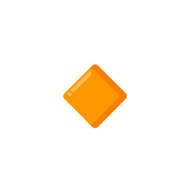 an orange square icon on a white background