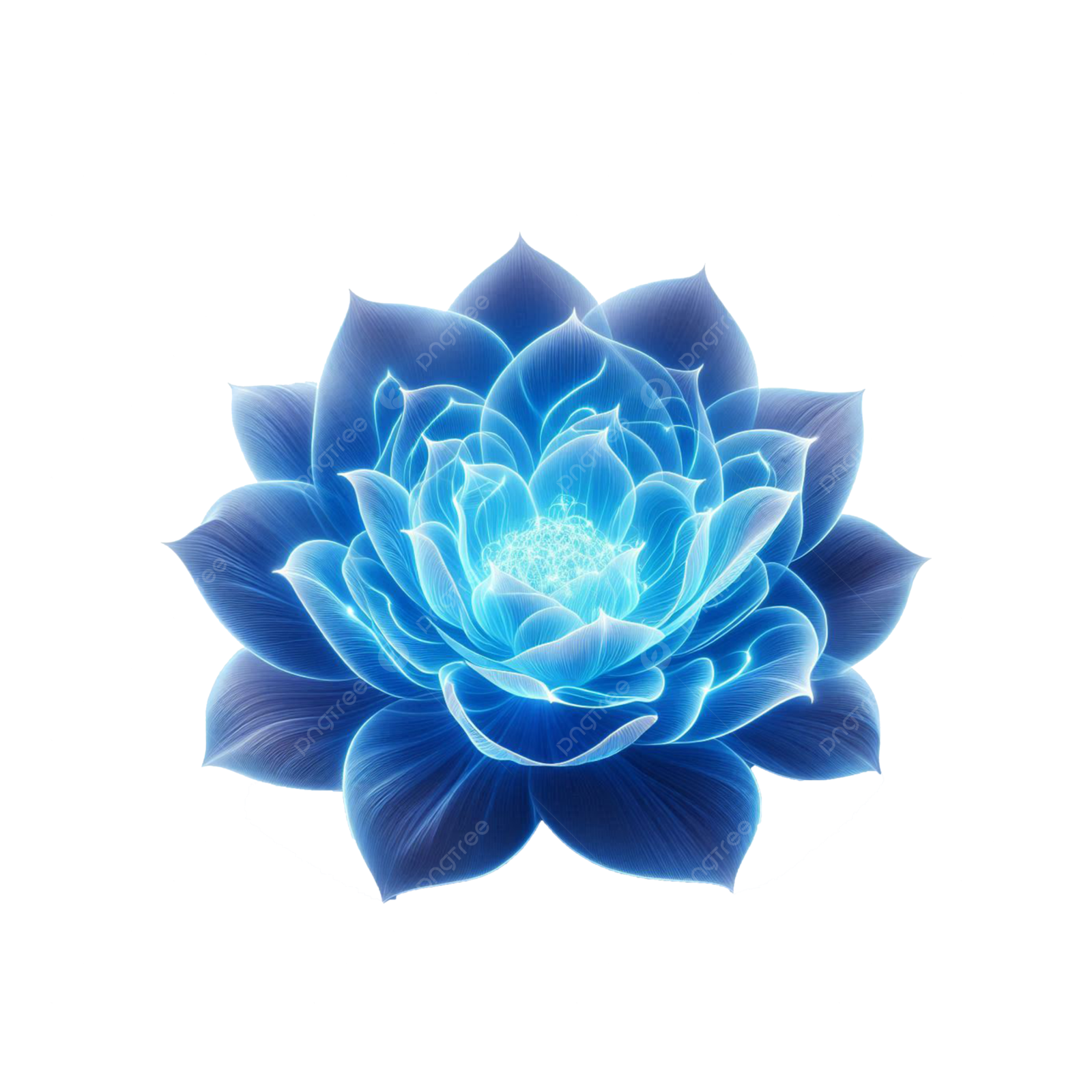 a blue flower on a white background