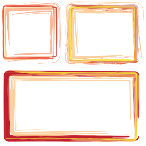 a set of four different colored frames
