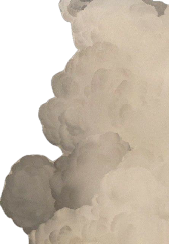 a painting of clouds on a white background