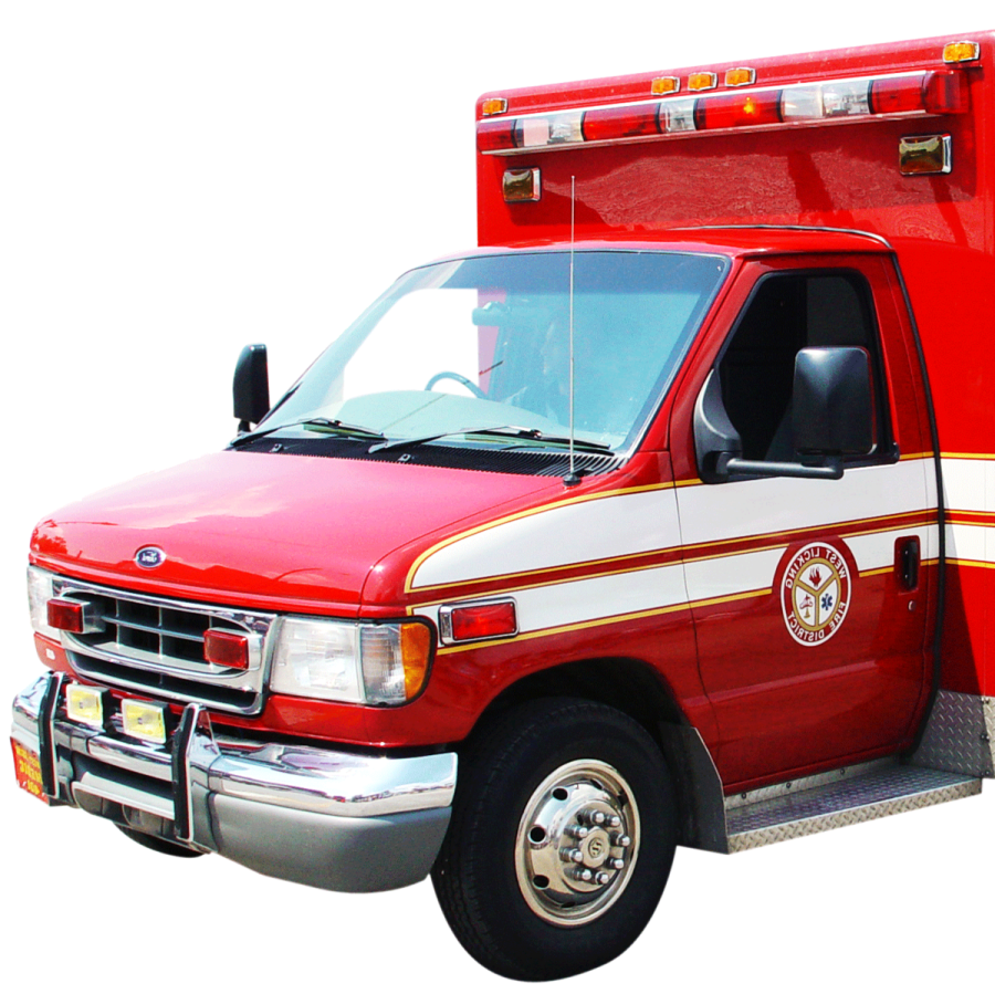 a red and white fire truck