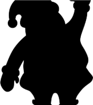 a black and white silhouette of a little girl