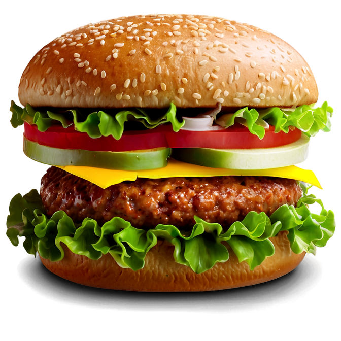 a hamburger with cheese, tomato and lete on it