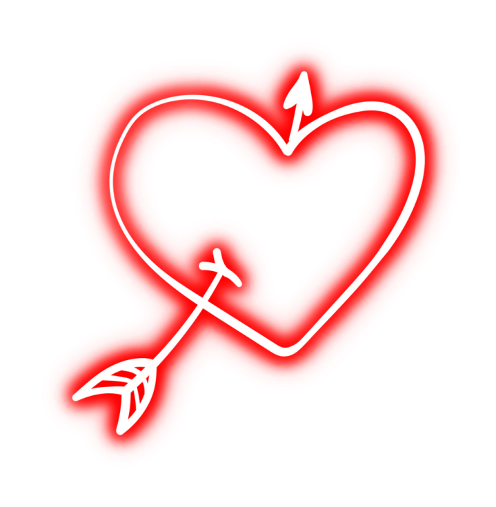 a heart with an arrow in the middle