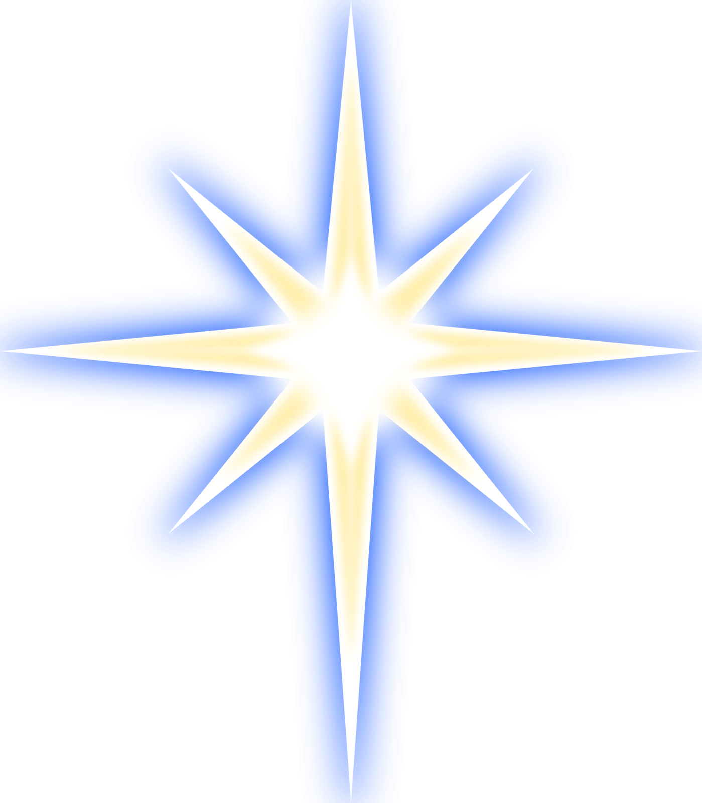 a blue and yellow star with white background