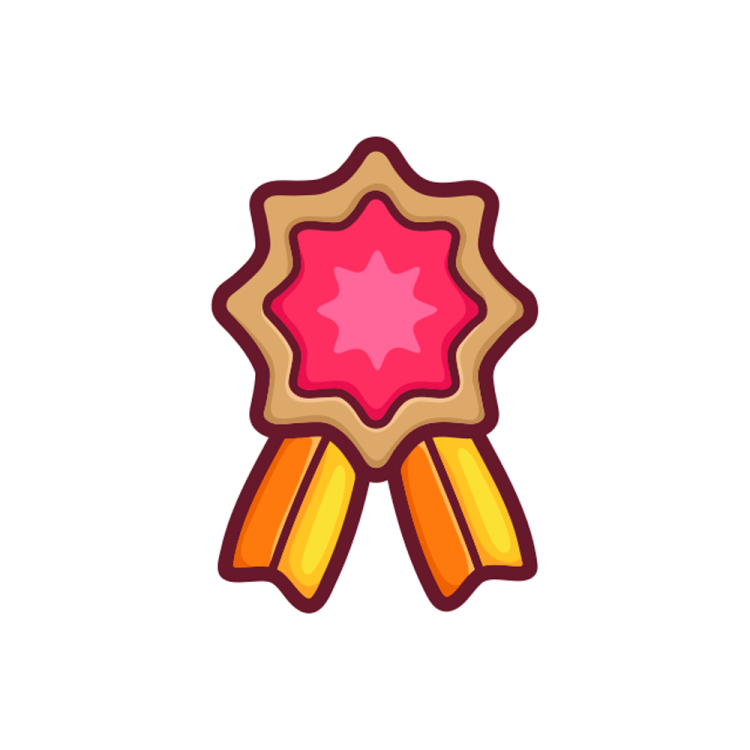 a badge with a star on it