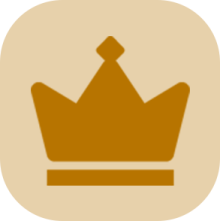 a brown crown on a white background